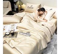 Rusopobe Summer Cool Quilt Ice Silk - 2023 Nuova Trapunta Trapunta Lavabile - Coperte da Letto Trapunta Delicate sulla Pelle, Tocco Fresco, Morbido e setoso(D,200 * 230cm)