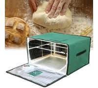 Rusopobe Versatile lievitatore per Impasto riscaldato, Cestino Pieghevole riscaldato per lievitazione con Controllo della Temperatura, Scatola di fermentazione del Pane(Green,65 * 45 * 32cm)