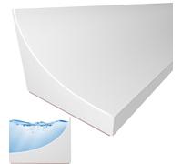 Rusoz 1.5M Barriera Doccia Ferma Acqua, Silicone Doccia Autoadesivo Bordo per Piatto Doccia, Bianco Guarnizione Doccia per Cucina Bagno e Toilette