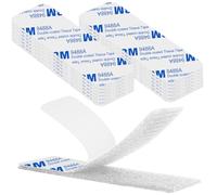 Rusoz Feltro Adesivo Forte Bianco in Nylon 12 Coppie Nastro Biadesivo Extra Forte e Resistente 3cm x 10cm Ideale per Fissaggio e Riparazioni per DIY Tende e Cornici