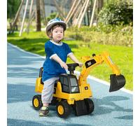 Ruspa Giocattolo con Escavatore e Vano Contenitore, Gioco Cavalcabile per Bambini da 1-3 Anni Senza Batteria, Giallo Description:La ruspa giocattolo è perfetta per i bambini che amano costruire e sent