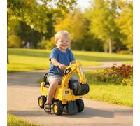 Ruspa Giocattolo per Bimbi da 1-3 Anni con Escavatore e Contenitore, Senza Batteria, Giallo