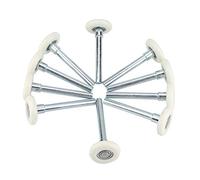 Ruspela 10 ruote di ricambio per cancello della porta del garage in nylon, con stelo da 2" Ruota per anta scorrevole per magazzini industriali