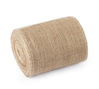 RUSPEPA Tessuto di Iuta Largo 15 cm - Rotolo di Nastro Rustico per la Decorazione di Bomboniere Arti Artigianali Fatte a Mano Fai-da-Te, 10 Yards