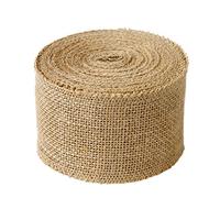 RUSPEPA Tessuto Largo Di Tela Da 7 cm - Rullo Di Nastro Rustico Per Decorazione Di Favore Arti Artigianali Artigianali Fai Da Te, 10 Metri