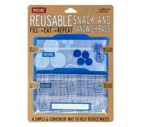 Russbe Lino Snack/Sacchetti per panini Set di 4 sacchetti con chiusura ecologica