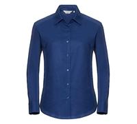 Russell 932F Donna Manica Lunga Easy Care Cotton Misto Oxford Camicia Camicetta