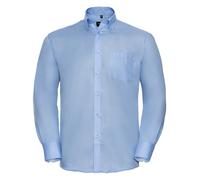 Russell 956M Pulsante Manica Lunga Colletto Non Stirare Camicia Blu Bianco Nero