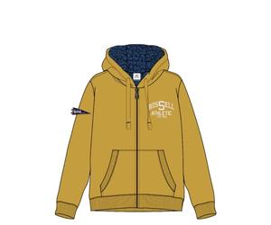 Russell Athletic A20592-L4-307 Zip THR Hoody Uomo Maglia Lunga Lemon Curry Taglia S
