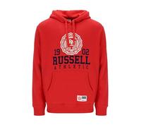 Russell Athletic A30392-ML-411 ATH 1902-PULL Over Hoody Uomo Felpa con Cappuccio Molten Lava Taglia M