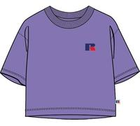 Russell Athletic Dani-Knotted Tee Shirt T, Sollevamento Viola, L Donna