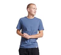 Russell Athletic Dri-Power Maglietta a maniche corte in misto cotone, traspirante, protezione contro gli odori, UPF 30+, taglie S-4X, Blu vintage., XL