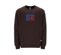 Russell Athletic E36112-SN-562 BENJAMIN3-CREW Sweatshirt Uomo Maglia Lunga Seal Brown Taglia XXL
