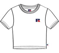 Russell Athletic Mel-Cropped Tee Shirt T, Bianco, S Donna