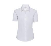 RUSSELL Camicia LADIES' SHORT SLEEVE OXFORD SHIRT Da Dona a Mezza Manica WHITE