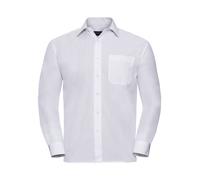RUSSELL Camicia MAN'S LONG SLEEVE PAPLIN SHIRT a Manica Lunga da Uomo WHITE