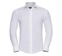 Russell Collection Camicia Aderente Facile Manutenzione Manica Lunga (RW9505)