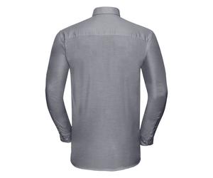Russell Collection Camicia da uomo a maniche lunghe Oxford R-932M-0 - Camicia da