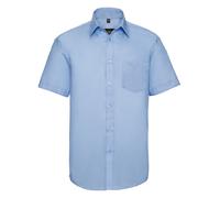 Russell Collezione 957M Non Stirare Cotone Bottoni Manica Corta Colletto Camicia