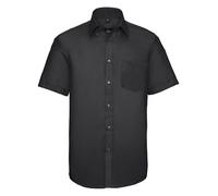 Russell Collezione 957M Non Stirare Cotone Bottoni Manica Corta Colletto Camicia
