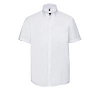 Russell Collezione 957M Non Stirare Cotone Bottoni Manica Corta Colletto Camicia