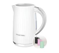 Russell Hobbs 27360-70 Bollitore Elettrico Eden Bianco, Capacità 1.7 l, Apertura a Pressione, Beccuccio Perfect Pour, Filtro Lavabile Rimovibile, Interruttore Illuminato, Dettagli Cromati, 2400W