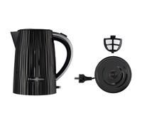 Russell Hobbs Bollitore Elettrico Eden Nero (Capacità 1,7L,apertura a pressione, beccuccio Perfect Pour, filtro lavabile rimovibile, interruttore illuminato, dettagli cromati,potenza 2400W) 27361-70