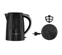 Russell Hobbs Bollitore Elettrico Eden Nero (capacità 1,7L,apertura a pressione, beccuccio Perfect Pour, filtro lavabile rimovibile, interruttore illuminato, dettagli cromati,potenza 2400W)27360-70.