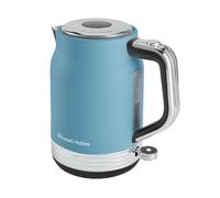 Russell Hobbs Bollitore Elettrico Hanley Retro, 1,7 L, 2400 W, Blu | Acciaio Inossidabile, Beccuccio Perfect Pour, Base Girevole a 360°, Coperchio Pulsante