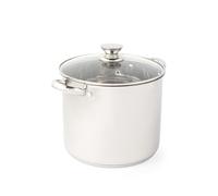 Pentola Russell Hobbs Classic Collection da 24 cm - Pentola in acciaio inox, coperchio in vetro temperato con sfiato per il vapore, capacità 9 litri, finitura a specchio, facile da pulire