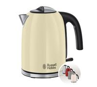 20415-70 bollitore elettrico 1,7 L 2400 W Crema "crema/in acciaio inox, 1,7 L, 2400 W, Crema, Acciaio inossidabile, Indicatore del livello dell''acqua, Arresto di sicurezza contro il surriscaldamento"