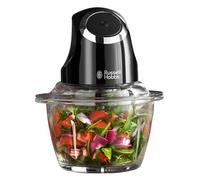 Russell Hobbs Desire 24662 - Mini tritatutto elettrico per frutta e verdura, ciotola in vetro da 1 litro con capacità alimentare da 500 ml e coperchio di conservazione, parti lavabili in