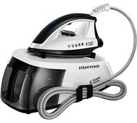 Russell Hobbs Ferro da Stiro con Caldaia a Vapore Potenza 2400 Watt Caldaia Carica continua Piastra in Acciaio Inox - 24420-56 Steam Power Black