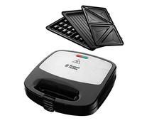 Russell Hobbs Fiesta Sandwich Maker Deep Fill 3-in-1, Sandwich, Waffle, Grill, 760 W, Funzioni Panini, Toast e Griglia, Design Compatto Nero - 24540-56
