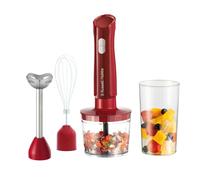Russell Hobbs Frullatore a Immersione [3 in 1: Frullatore, Frusta e Lame Tritatutto] Desire Rosso (600ml, Parti lavabili in lavastoviglie, Lame acciaio inox, Per frullati, zuppe, salse) 27142-56