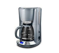 Russell Hobbs Macchina Caffè Americano Inspire, Programmabile 1100 W | Timer 24h e Display LCD, Filtro Lavabile, Design cromato grigio, Caraffa in Vetro da 1,25 L per 12 Tazze, 24393-56