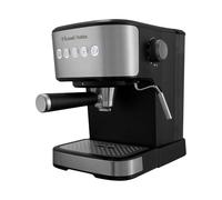 Russell Hobbs Macchina per caffè espresso [polvere di caffè e capsule] Heaton (getto singolo e doppio, ugello a vapore, pressione 15 & 20 bar, serbatoio acqua 1,5 l, scalda tazze, accenti in acciaio