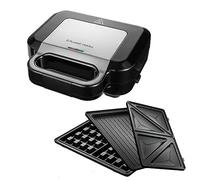 Russell Hobbs Piastra Elettrica a Contatto Multifunzione 3 in 1 -Sandwich, Waffle Maker, Griglia a Contatto - Lavabile in lavastoviglie; Piastre extra profonde Antiaderenti, no BPA; Creations 26810-56