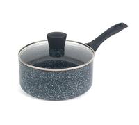Russell Hobbs RH00846EU Nightfall Stone 20cm Fornello a doppio strato in alluminio pressato antiaderente, inclusa induzione, meno cottura dell'olio, manico in bachelite morbida, marmo blu