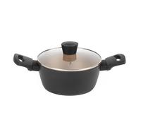 Russell Hobbs RH01669BEU7 Opulence pentola con coperchio, Pentola antiaderente da 20 cm 7 x più robusta, adatta per l'uso su piani a induzione e lavabile in lavastoviglie, priva di PFOA, nero e oro