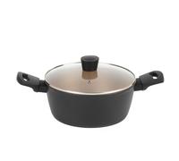 Russell Hobbs RH01670BEU7 Opulence Pentola antiaderente da 24 cm, adatta per l'uso su piani a induzione e lavabile in lavastoviglie, pentola antiaderente, pentola in acciaio inox, nero e oro