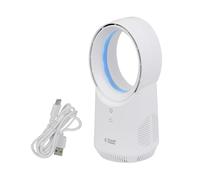 Russell Hobbs RHBLDLUSB25 - Ventilatore da tavolo silenzioso senza pale, senza pale, con illuminazione ambientale, ricaricabile tramite USB, batteria 2 ore, 3 impostazioni di velocità, ventilatore