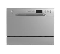 Russell Hobbs RHTTDW6S non incassato Compact lavastoviglie, Modalità ecologica, 6 coperte, Emissione acustica: decibel 52 (Energy Class F), Argento