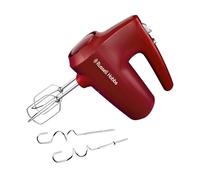 Russell Hobbs Sbattitore a Immersione Desire Rosso (5 velocità + funzione Pulse, 2 fruste e 2 ganci impastatori cromati lavabili in lavastoviglie, Supporto per ciotola e base d’appoggio, 350W)27152-56