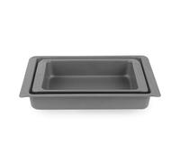 Russell Hobbs Shield Set di 2 Teglie da Forno - Teglie Antiaderenti 32/38 cm, Acciaio al Carbonio Resistente, Senza PFOA, Sicure in Forno fino a 220 °C, Durevoli e Profonde