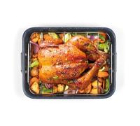 Russell Hobbs Teglia da 34 cm con Griglia - Gamma Nightfall Stone, Rivestimento Antiaderente Facile da Pulire, Griglia in Acciaio Inox, Corpo in Acciaio al Carbonio, Senza PFOA