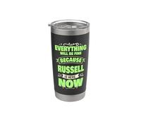 Russell Is Here Now Nome personalizzato Russell Bicchiere termico in acciaio inox doppia parete