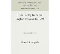 Russell K. Alspa Irish Poetry from the English Invasion to 17 (Copertina rigida)