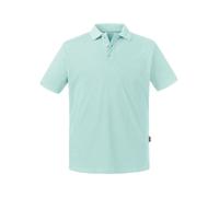 RUSSELL Polo MEN'S PURE ORGANIC da Uomo a Manica Corta in Cotone Organico AQUA