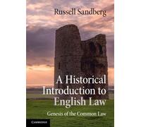 Russell Sandberg A Historical Introduction to English Law (Tascabile)